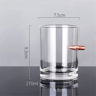 Custom 10 oz Bullet Whiskey Glass Gift for Cops